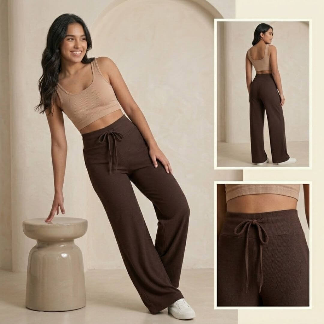 Pantalón Bota Campana con Lasito-Un toque único para tu estilo-40% De Descuento Hoy
